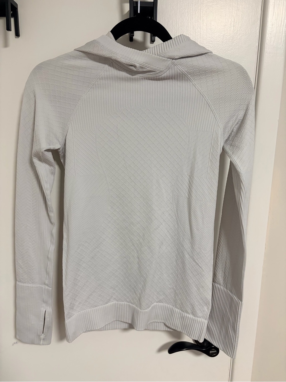 lululemon athletica Light Gray Textured Crewneck Hoodie